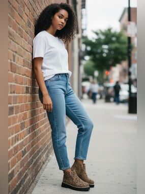 Stylish Leopard Print Ankle Booties